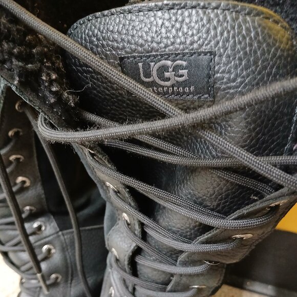 UGG Adirondack Tall Rare All Black Women's Boot - Picture 9 of 11